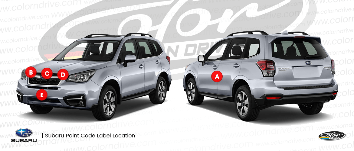 مخطط موقع ملصق كود لون SUBARU
